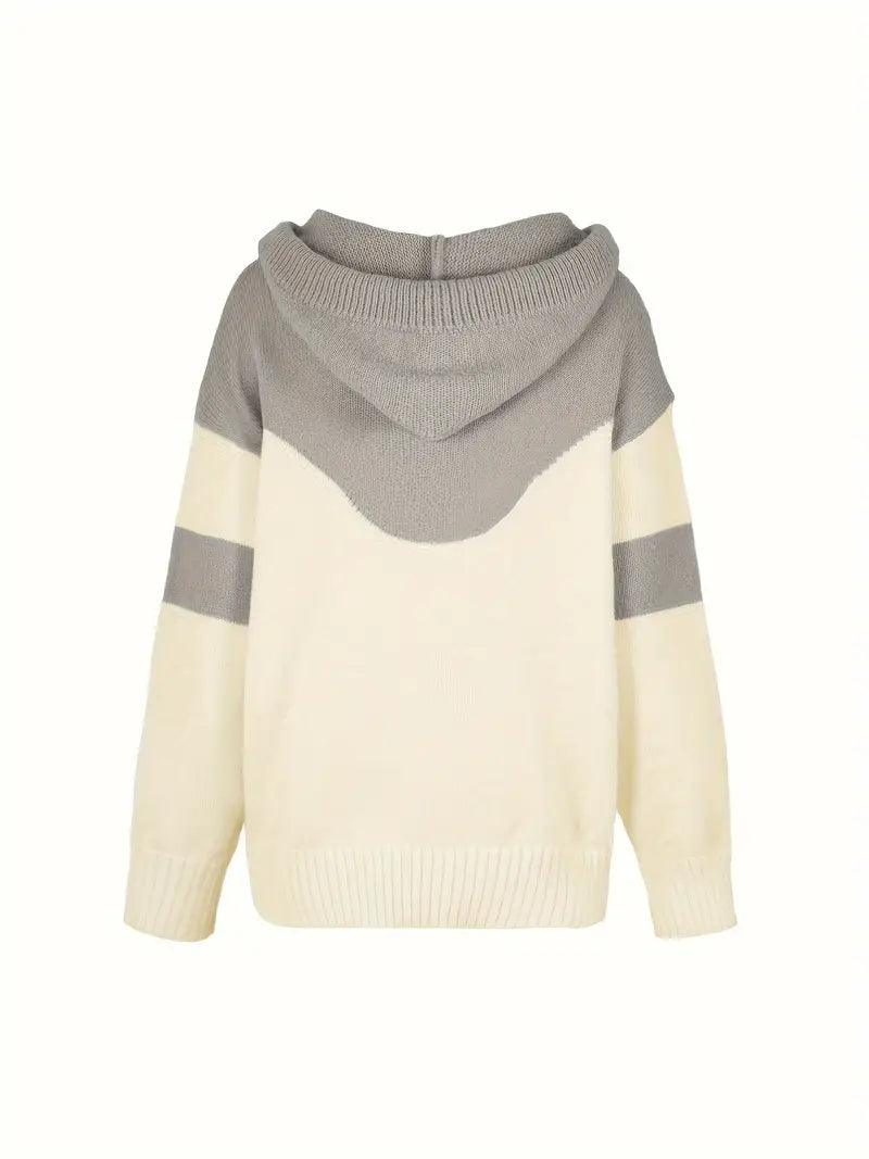 Ashley – lässiger farbblockpullover - LOVEZOE