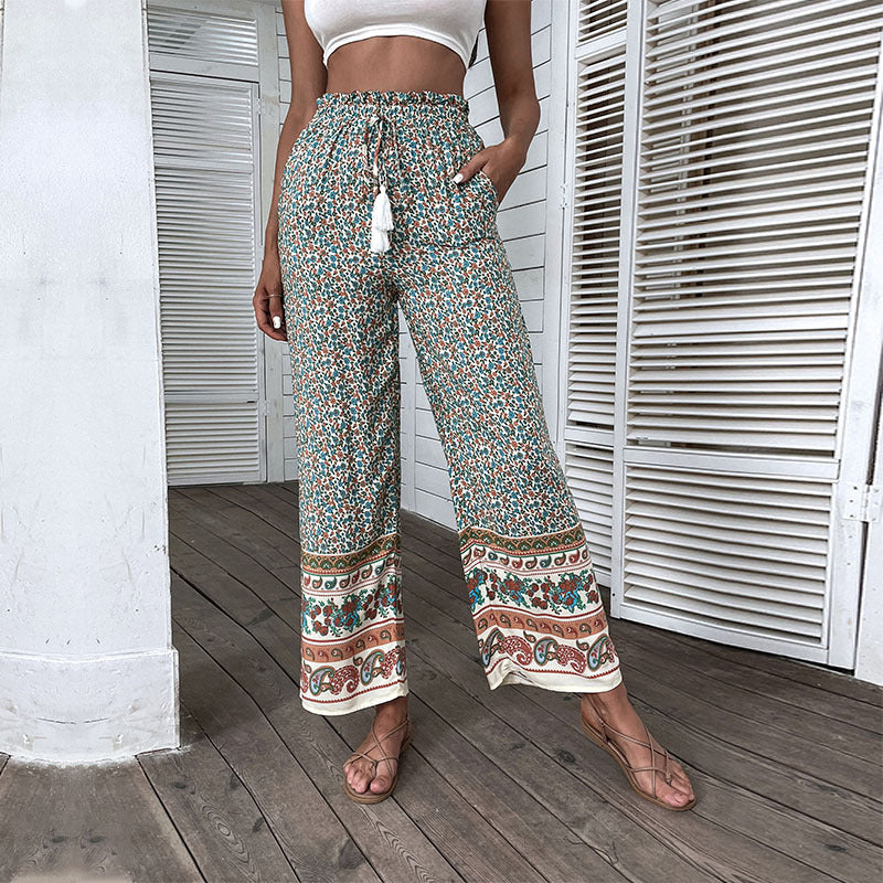 Boho-Hose mit elastischem Bund