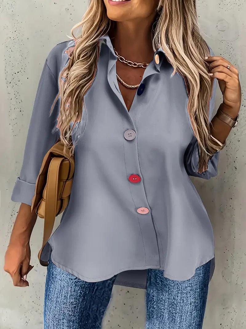 Sidney – lässige button-down-bluse - LOVEZOE