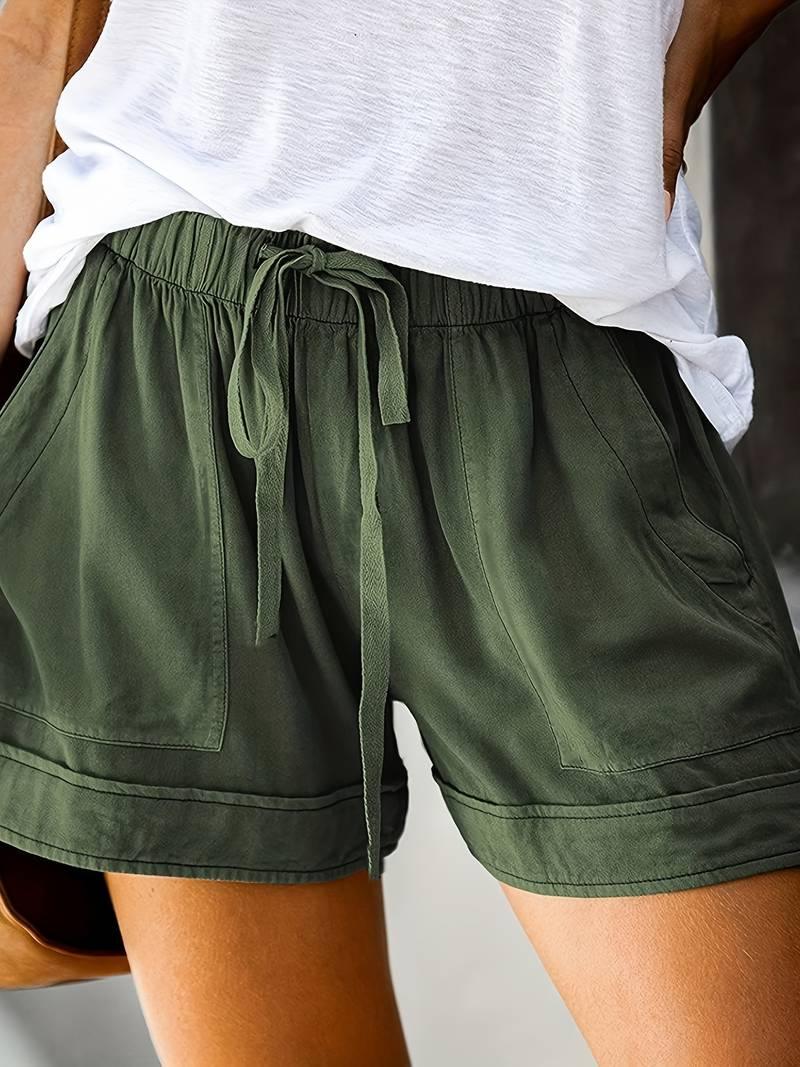 Emily – shorts mit elastischem bund und kordelzug für frühling/sommer - LOVEZOE