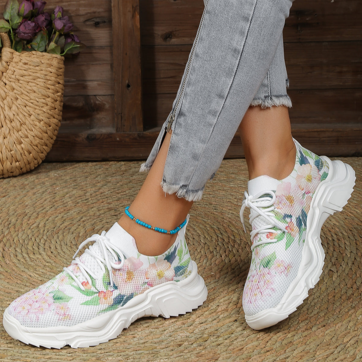 Elora™ | Bequeme Passform | Atmungsaktiver Schuh Florales Muster