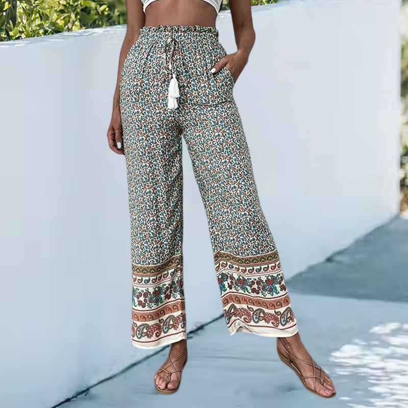 Boho-Hose mit elastischem Bund