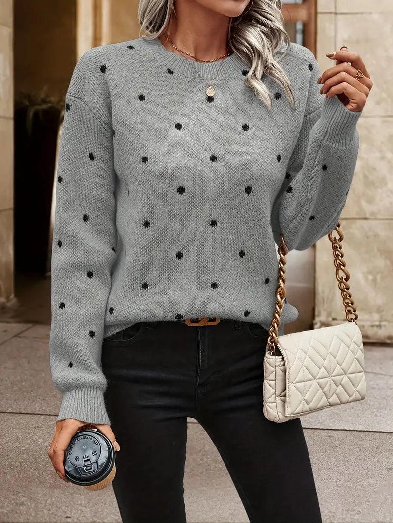 Chloe – pullover mit polka-dot-muster - LOVEZOE