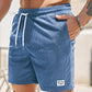 Nathan – gerippte, schmal geschnittene, bequeme shorts mit kordelzug und taschen - LOVEZOE