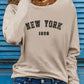 Ava – t-shirt mit rundhalsausschnitt und new york-print