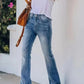 Ava – stylische bootcut-jeans für den frühling - LOVEZOE