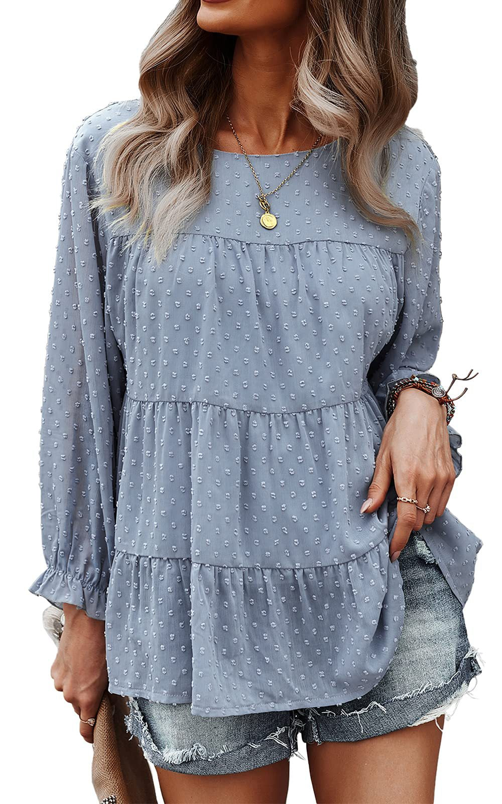 Agatha - Boho Bluse mit Stickdetails