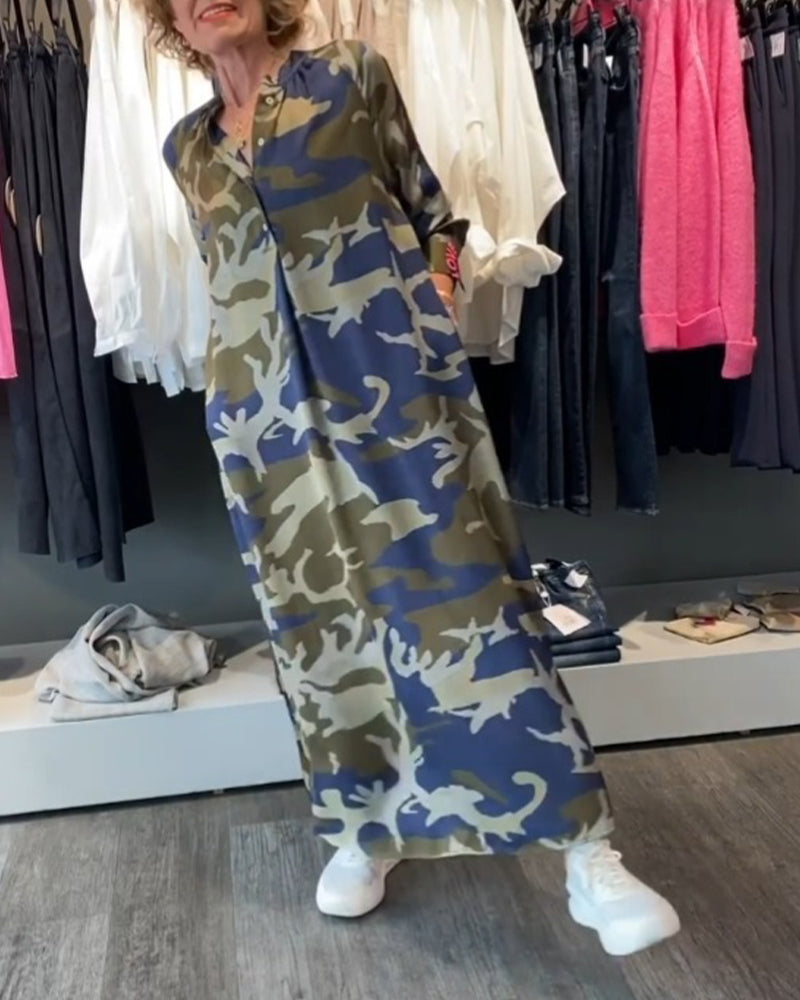 Kleider mit Camouflage-Styles und -Prints