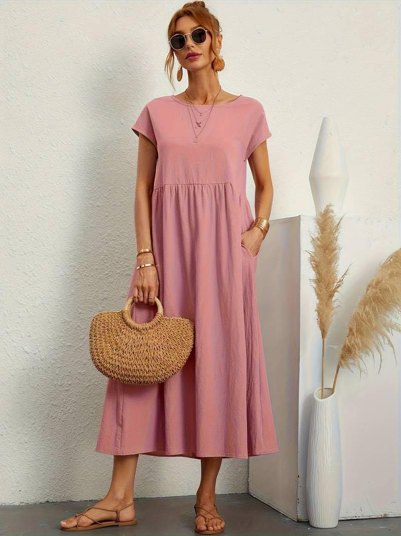 Harper – vintage-kurzarmkleid für frühling und sommer - LOVEZOE