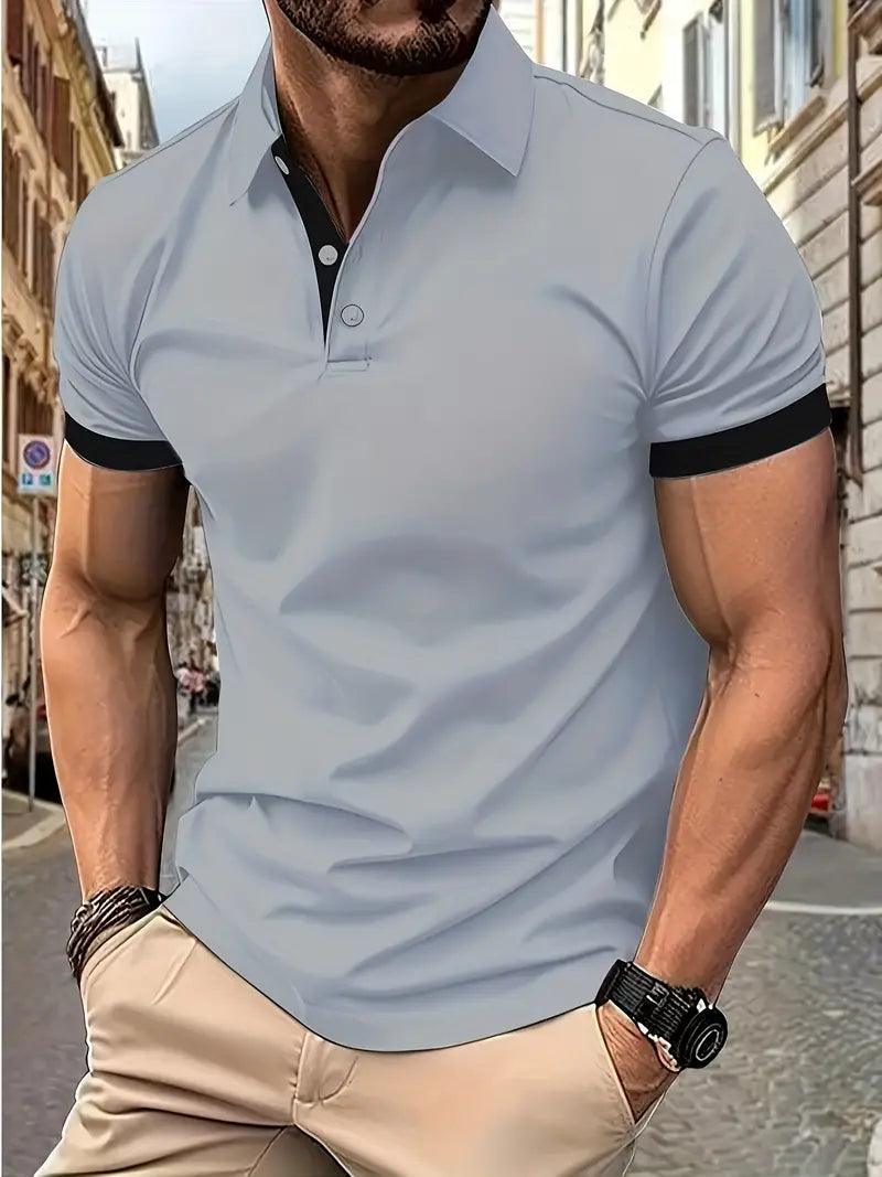 William – lässiges colorblock-shirt für herren - LOVEZOE