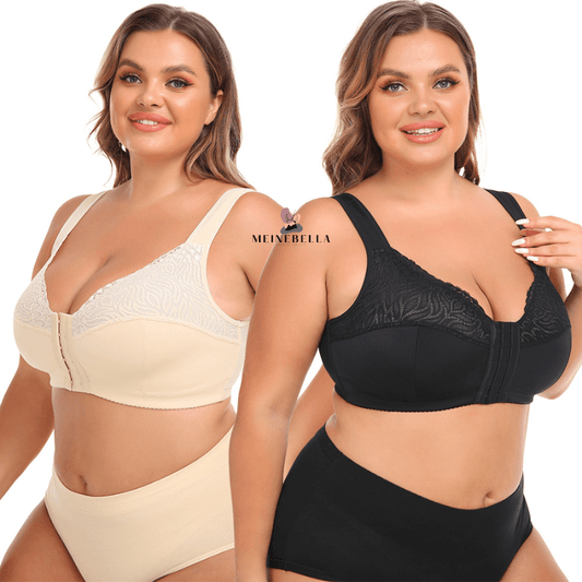 Meinebella™ Frontverschluss BH mit Spitze Ohne Bügel - LOVEZOE