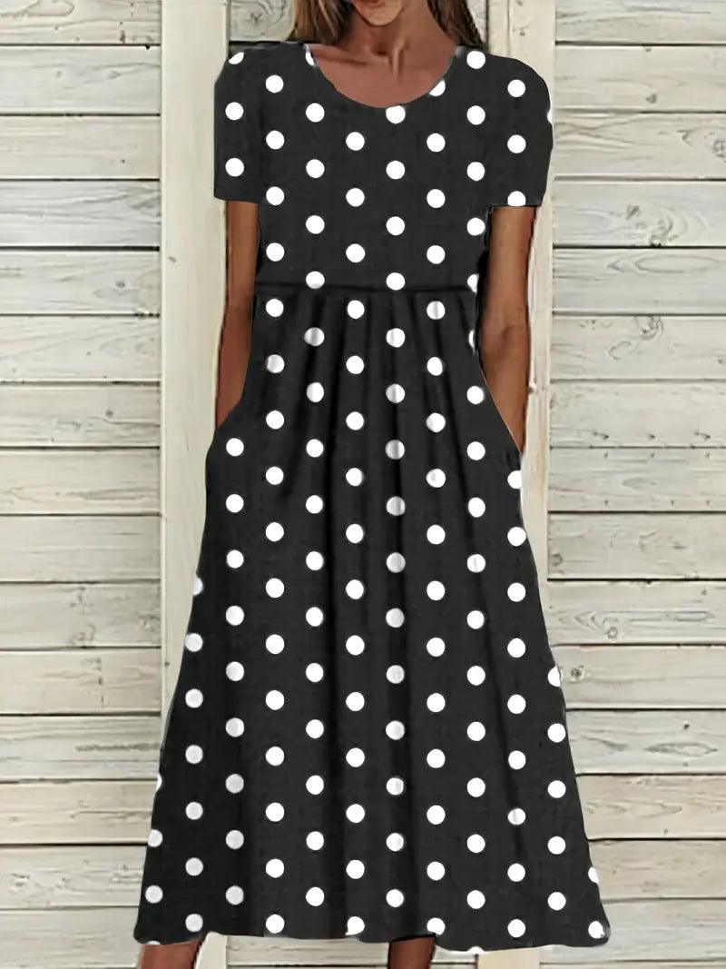 Emily – midikleid mit polka dots für frühling/sommer - LOVEZOE