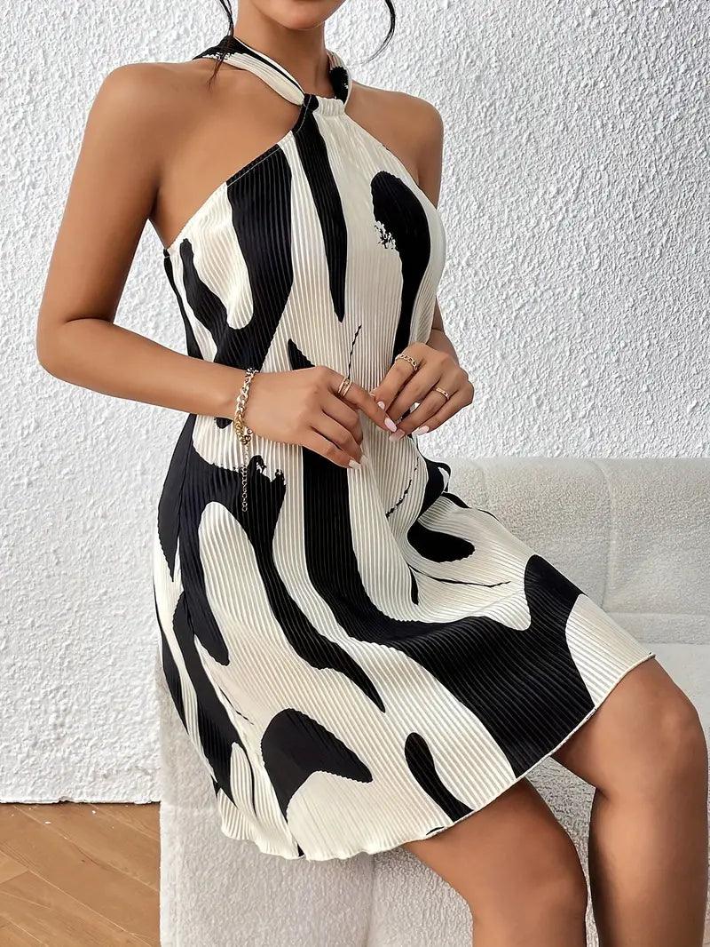 Penelope – ärmelloses kleid mit allover-print - LOVEZOE