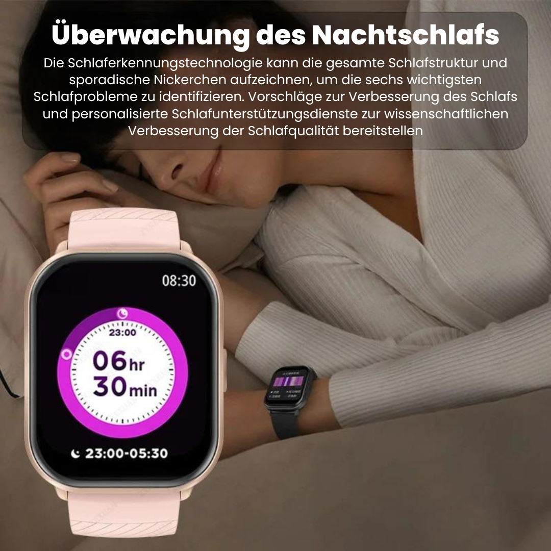 Fitpro Ultra Smartwatch für iOS/Android Handys mit Echtzeit Herzfrequenzmesser, Blutdruck-/Sauerstoff-Tracker