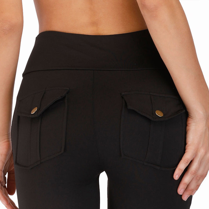 Hochelastische Yogahose mit mehreren Taschen