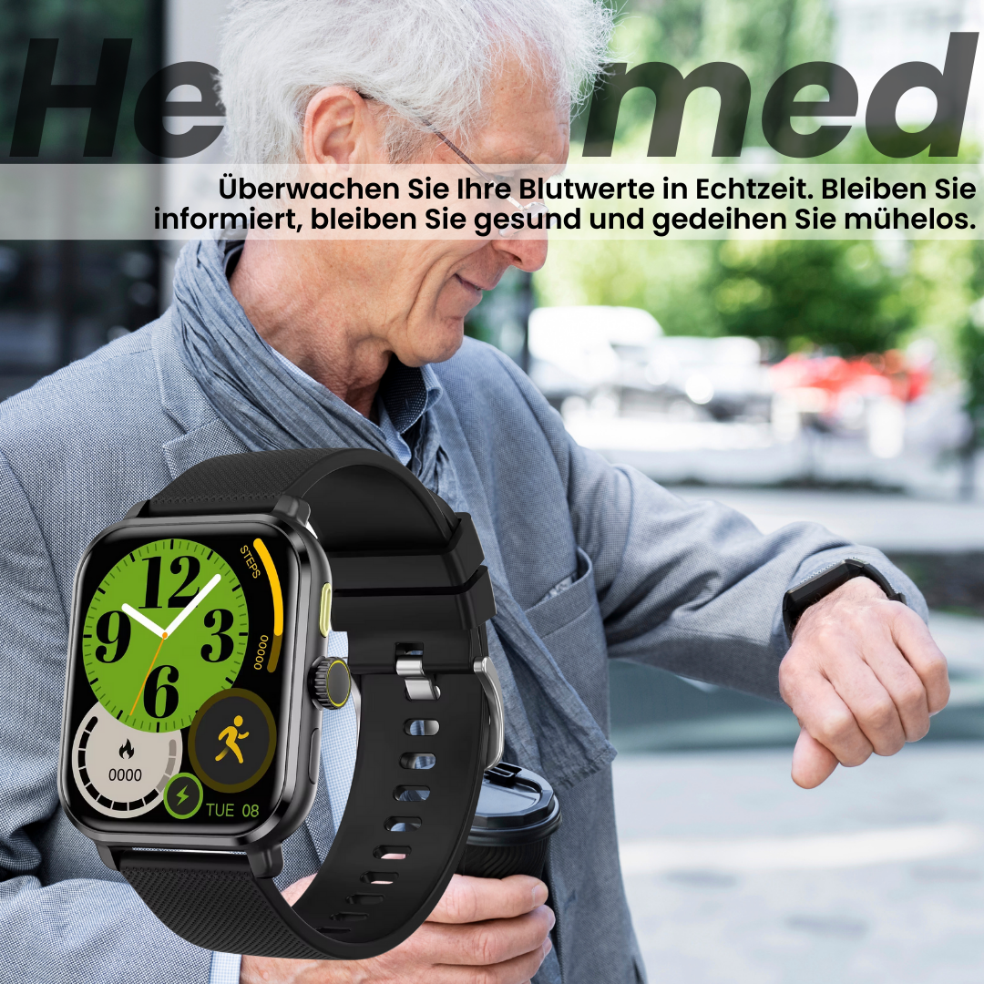 Healthmed Gesundheits-Smartwatch - zur Überwachung von Blutzucker