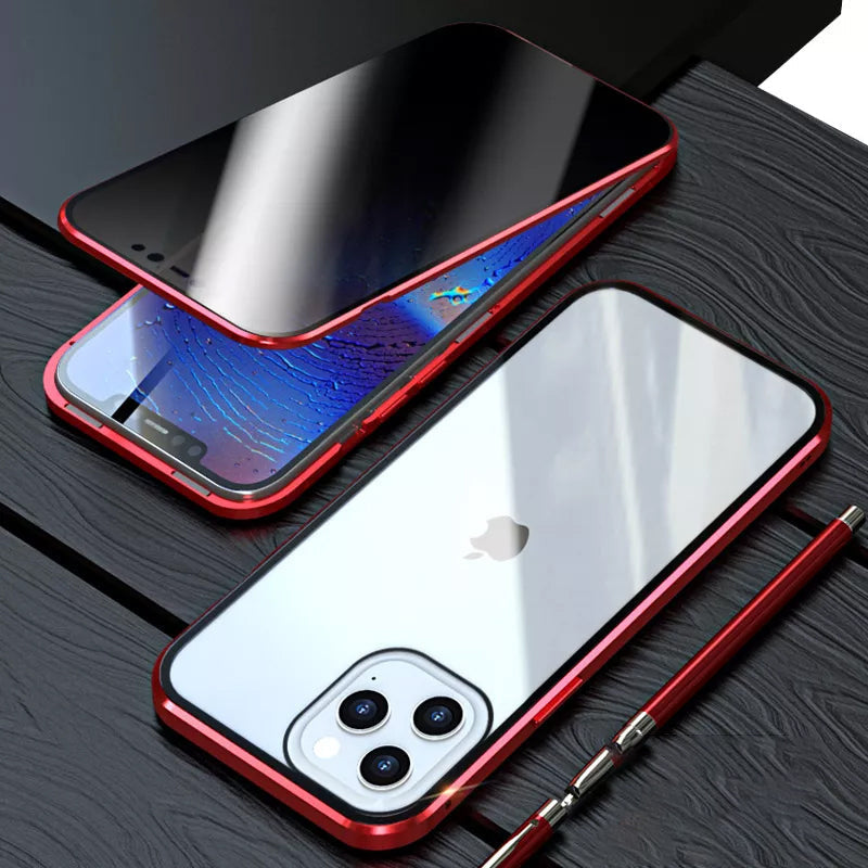 Magnetic anti-peeping phone case for iPhone