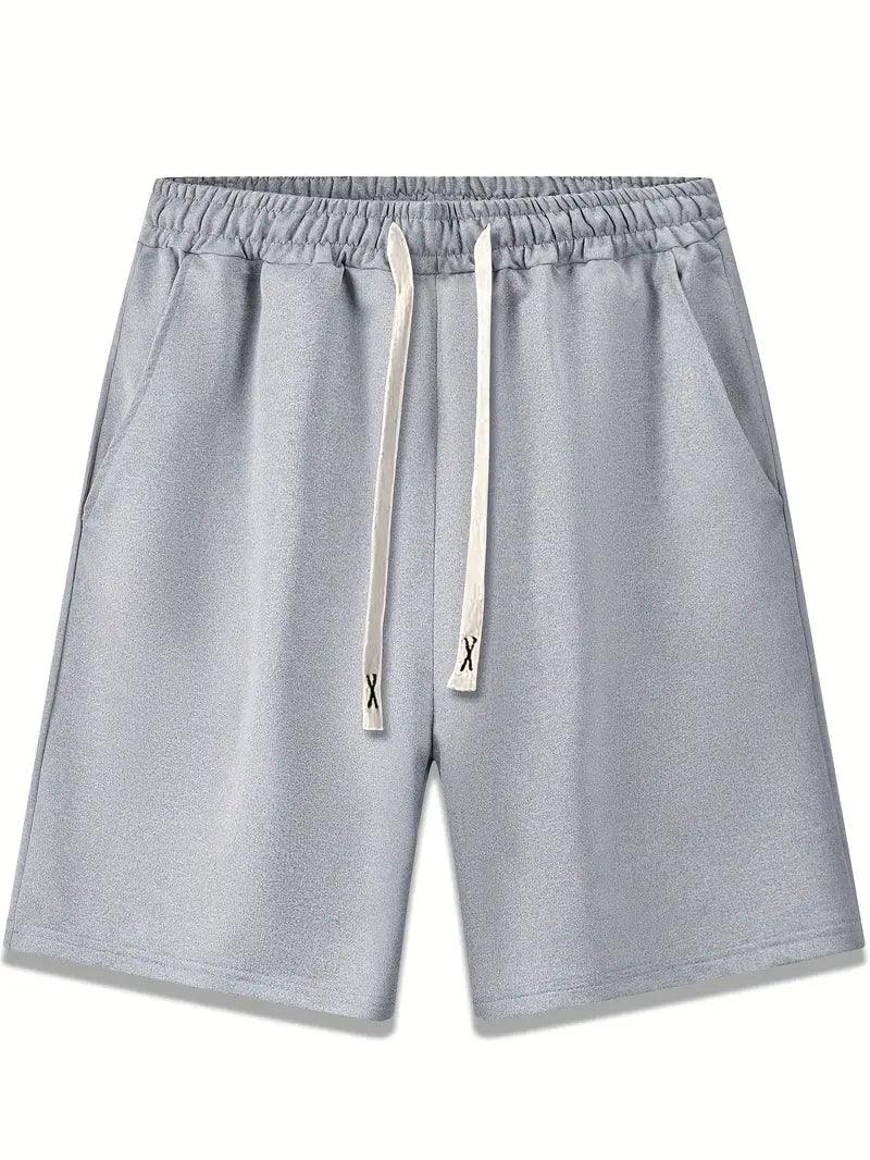 Anthony – 4-teiliges solides shorts-set mit kordelzug für herren - LOVEZOE