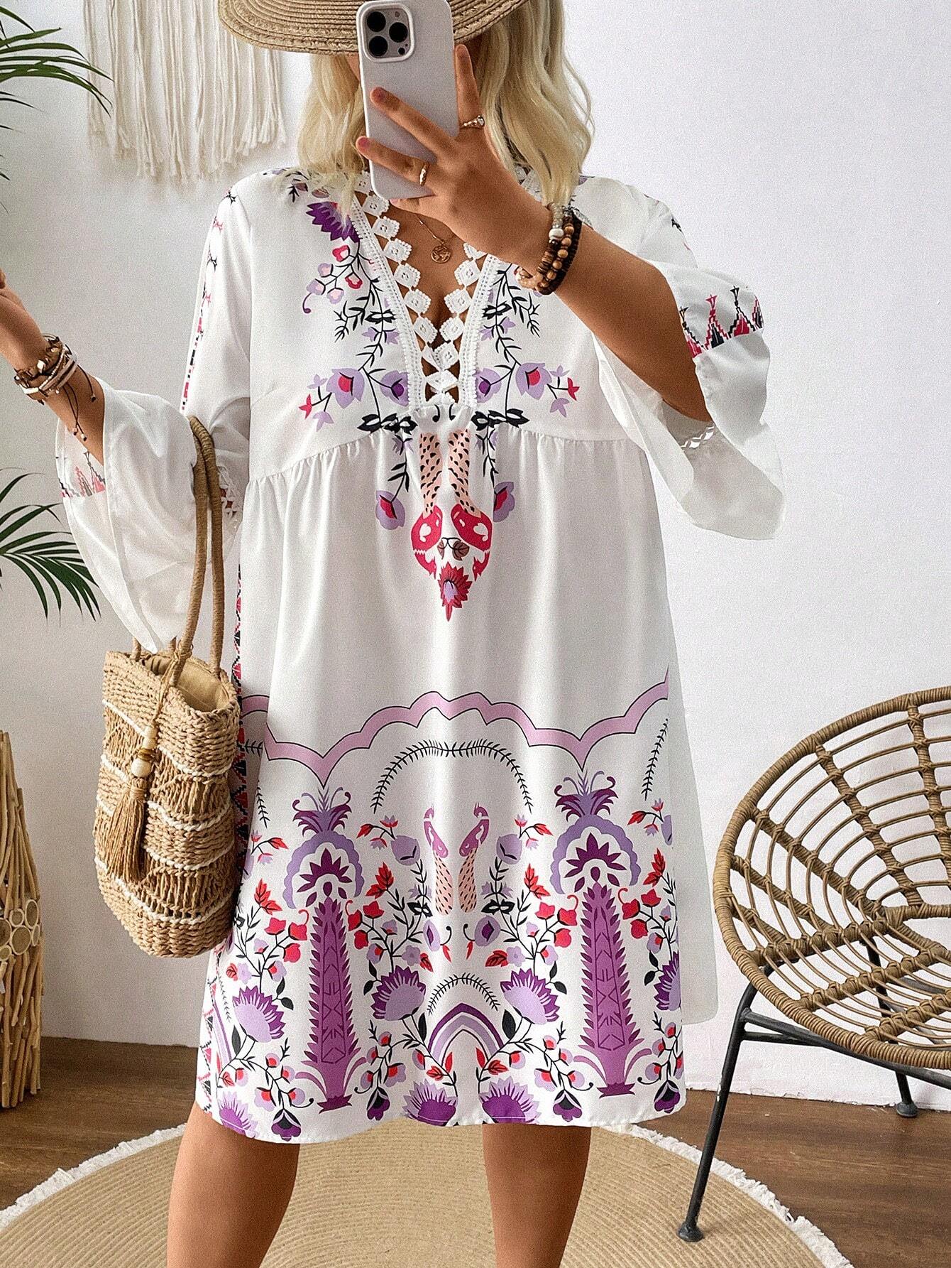 Ella - Schönes Boho-Kleid mit Ärmeln