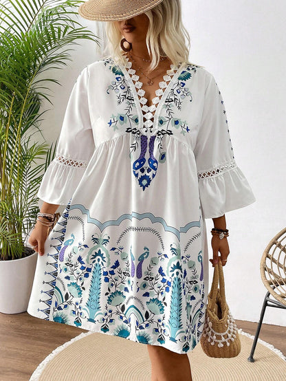 Ella - Schönes Boho-Kleid mit Ärmeln