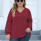 Maya – gerippter pullover mit v-ausschnitt - LOVEZOE