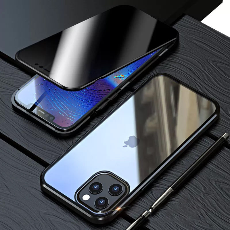 Magnetic anti-peeping phone case for iPhone