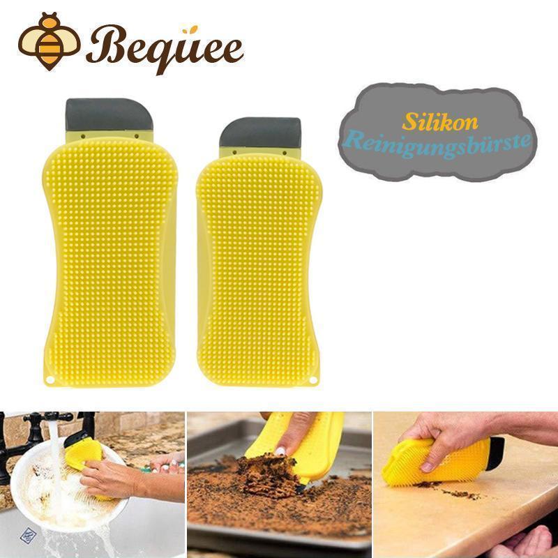 Bequee 3-in-1 Silikon Reinigungsbürste, 2 Stücke