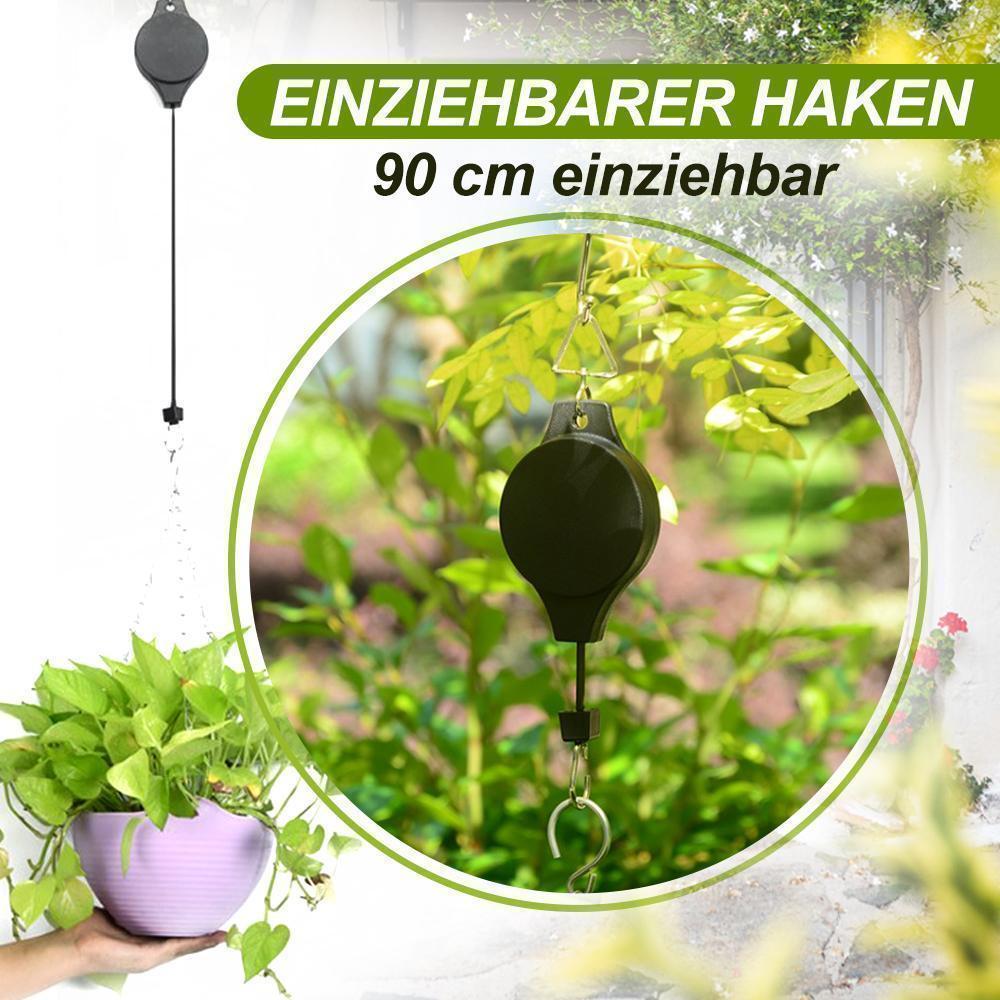 Einziehbarer Haken, Pflanze Seilzug für Garten Töpfe und Vogel-Feeder