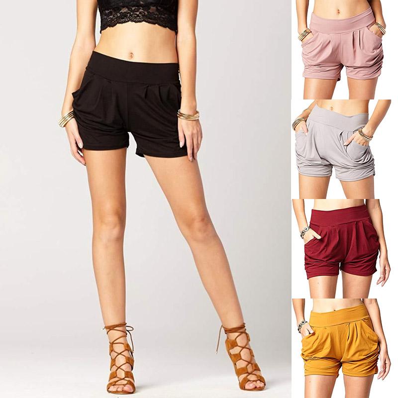 Hohe-Taille gefaltete Tasche Shorts