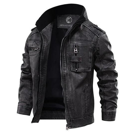 Elegante premium lederjacke für herren - LOVEZOE