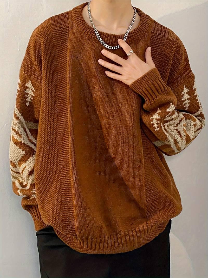 John – pullover mit geometrischem print für männer - LOVEZOE