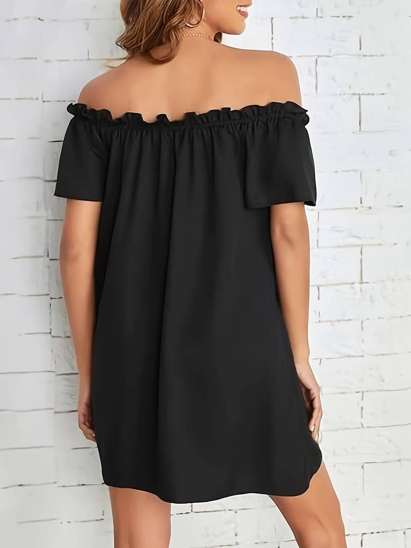 Amelia – schulterfreies sommerkleid mit kurzen armeln - LOVEZOE