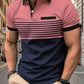 Davide – lässiges kurzarm-streifen-poloshirt für herren - LOVEZOE