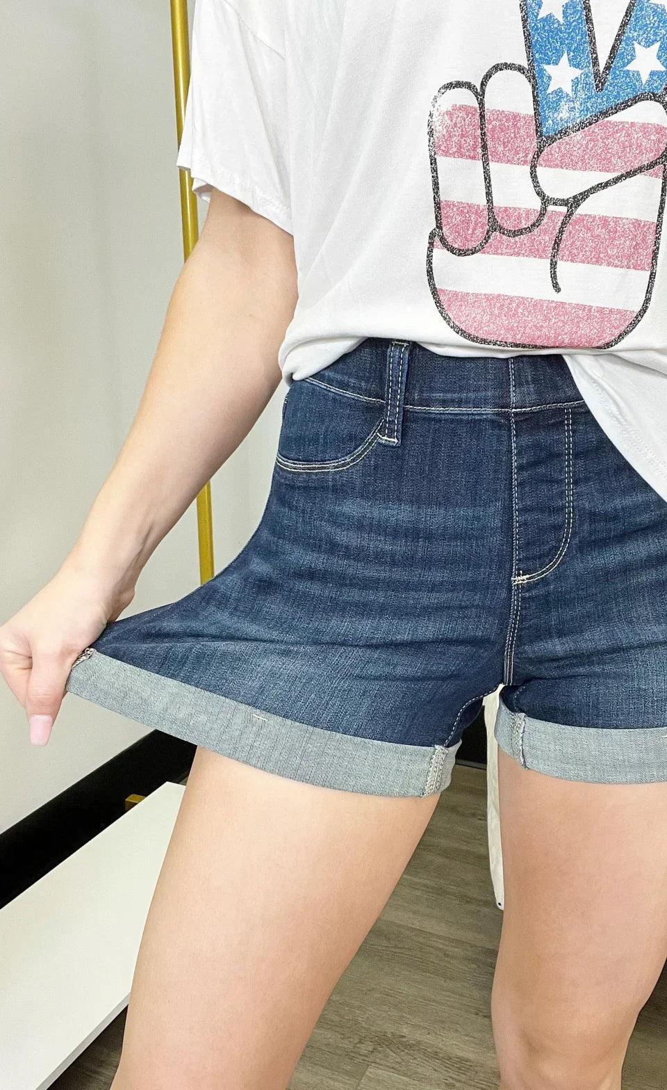 Judy Blue - Bequeme Shorts aus Stretch-Denim - LOVEZOE