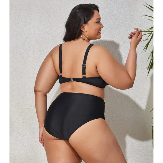 Push-Up-Bikini-Set für Damen, Plus-Size