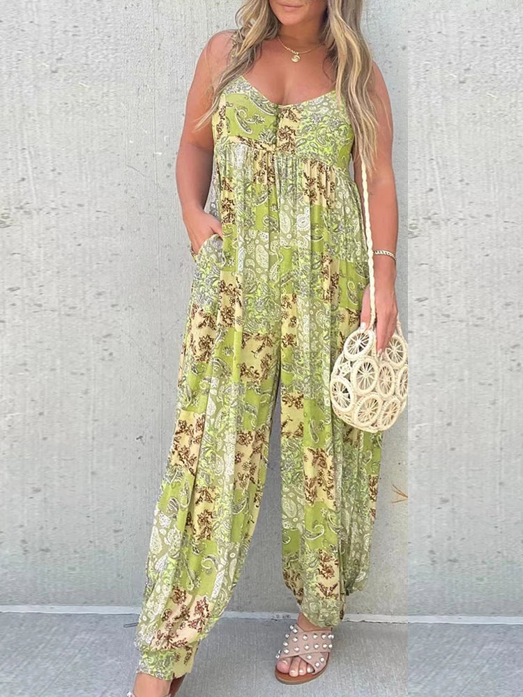 Savannah - Rückenfreier Jumpsuit mit V-Ausschnitt