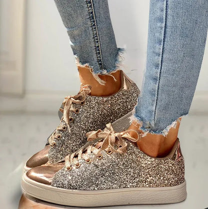 Bella - luxuriöser lässiger Glitzer-Damenschuh