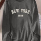 Ava – t-shirt mit rundhalsausschnitt und new york-print