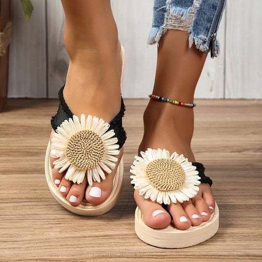 Leli - Wunderschöne Boho-Sandalen mit Blume