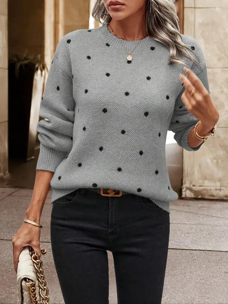 Gabriela – langärmliger poker-dot-pullover - LOVEZOE