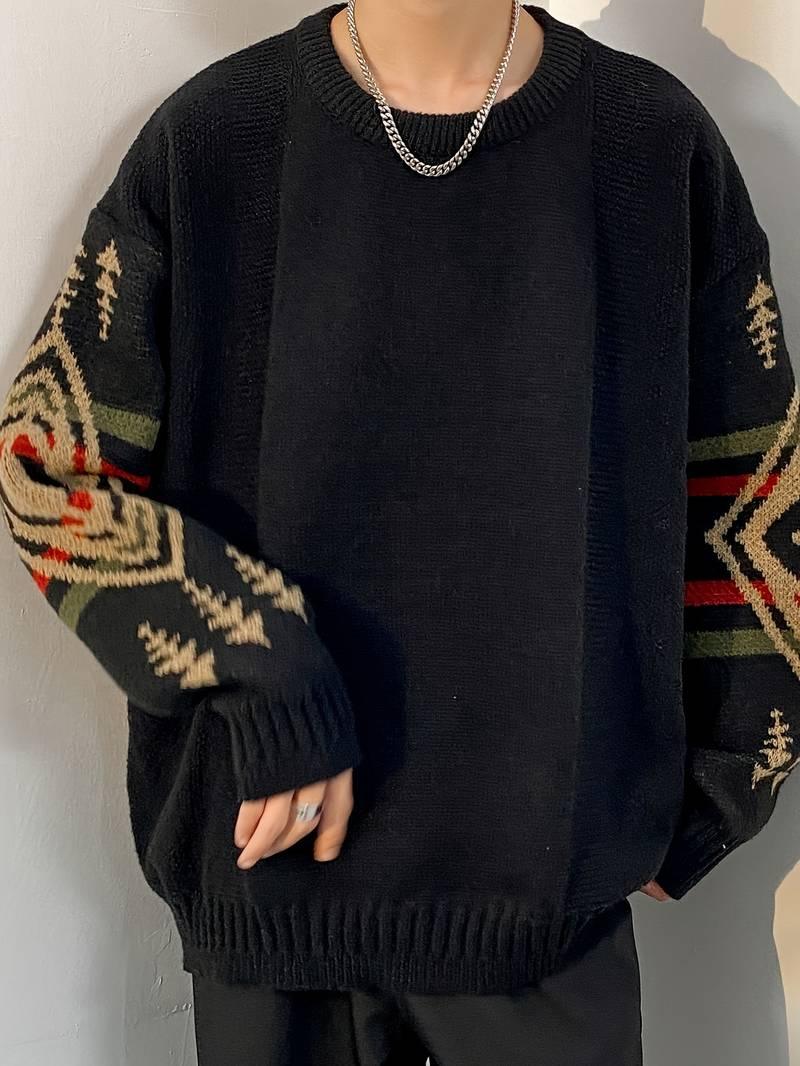 John – pullover mit geometrischem print für männer - LOVEZOE