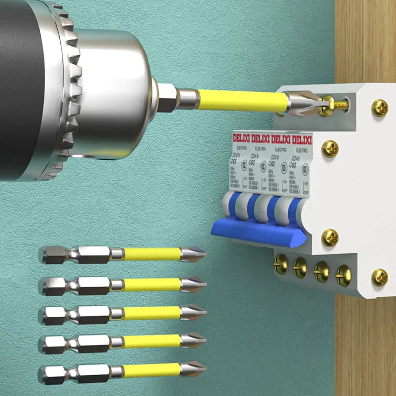 Kreuz- und Schlitzschraubendreherbits für Elektriker (5 Stück)