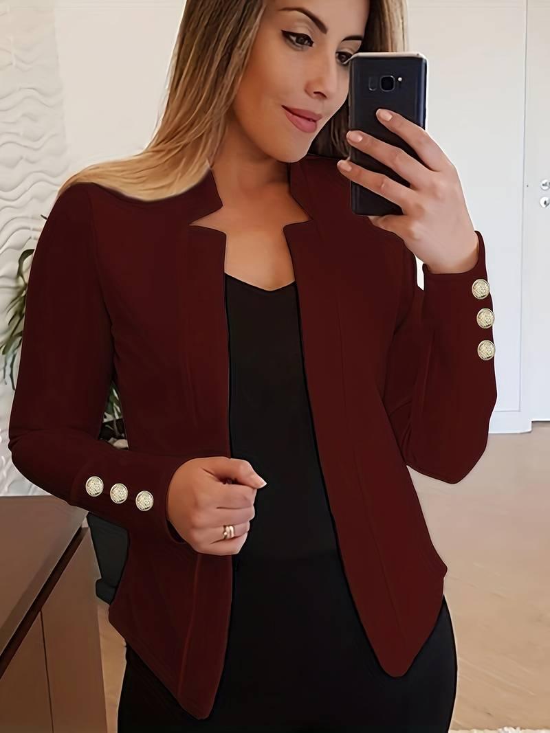 Emma – lässiger langarm-knopfblazer - LOVEZOE