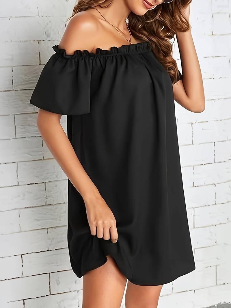 Amelia – schulterfreies sommerkleid mit kurzen armeln - LOVEZOE