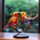 Glasmalerei Vögel auf Zweig Desktop Ornamente