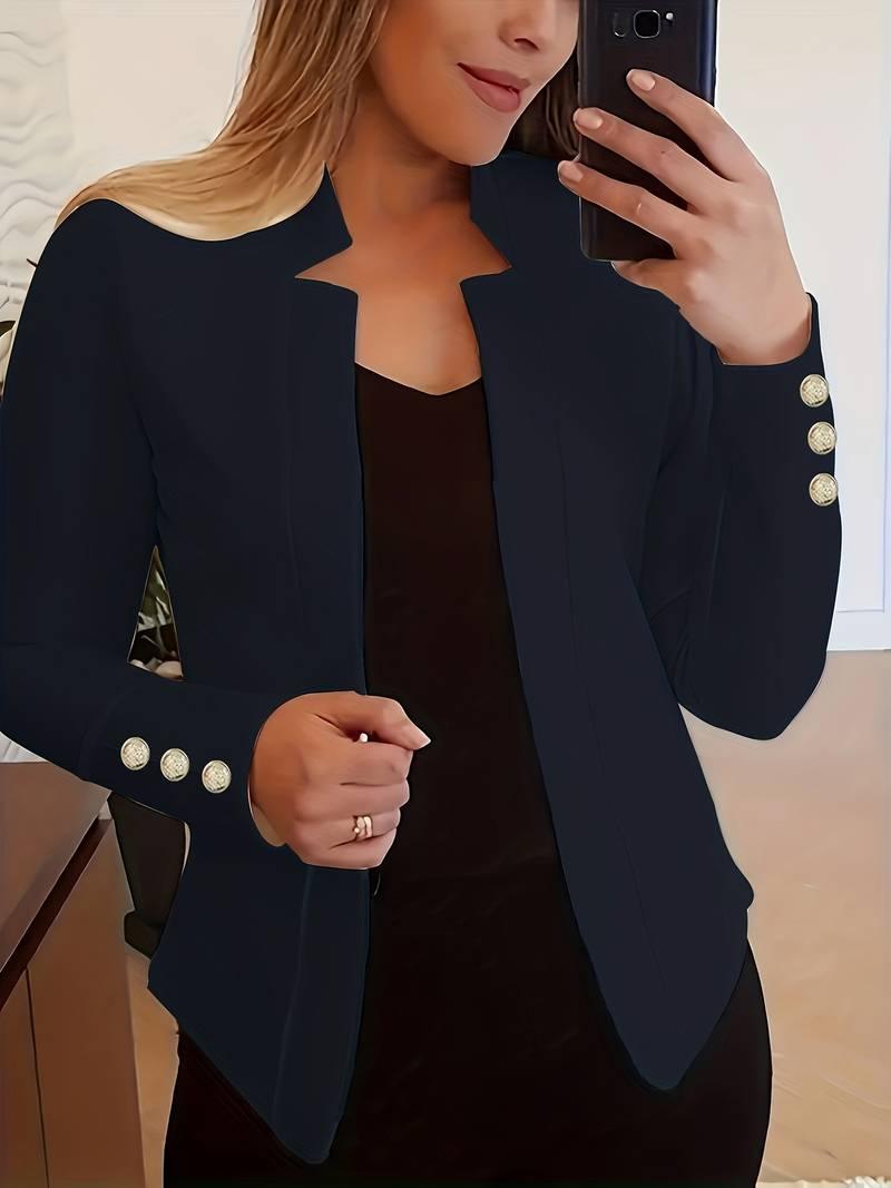 Emma – lässiger langarm-knopfblazer - LOVEZOE