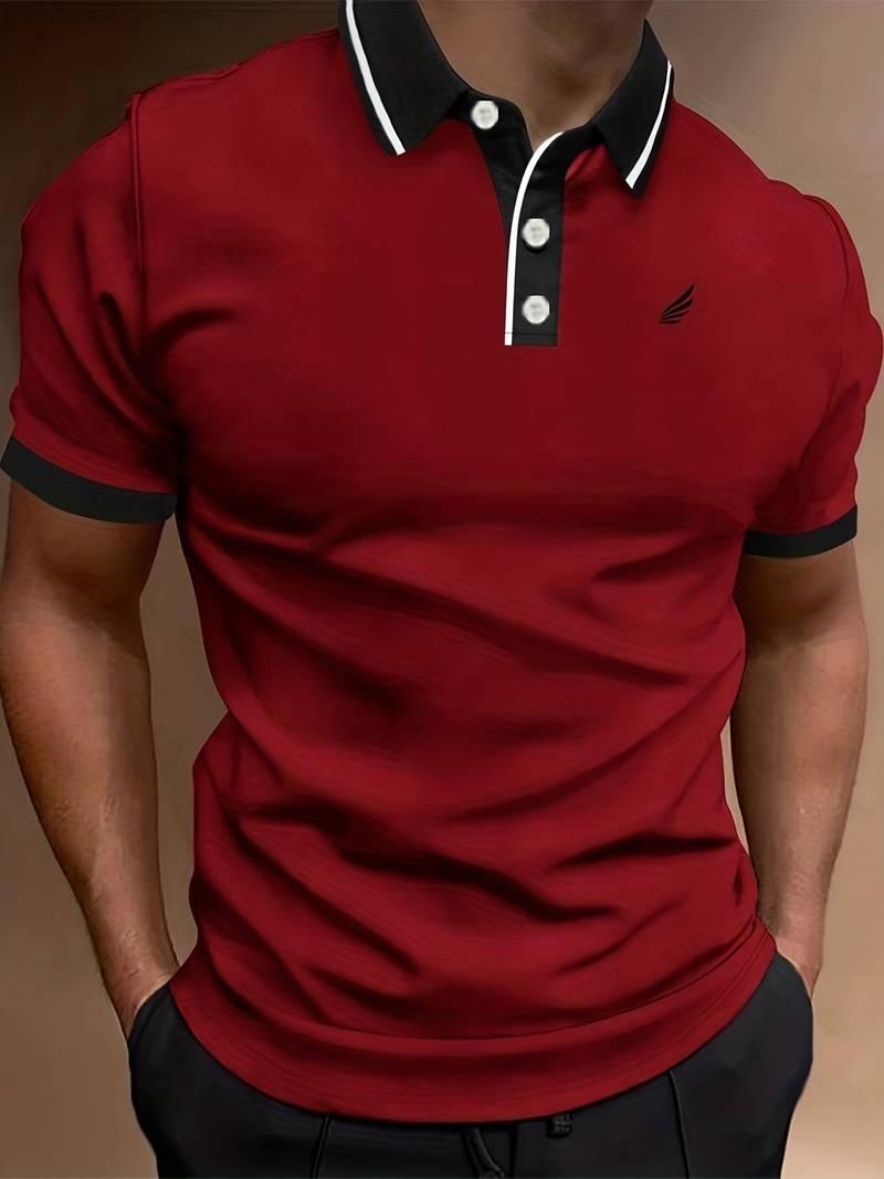 Roberto – lässiges, einfarbiges poloshirt für herren - LOVEZOE