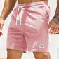 Nathan – gerippte, schmal geschnittene, bequeme shorts mit kordelzug und taschen - LOVEZOE