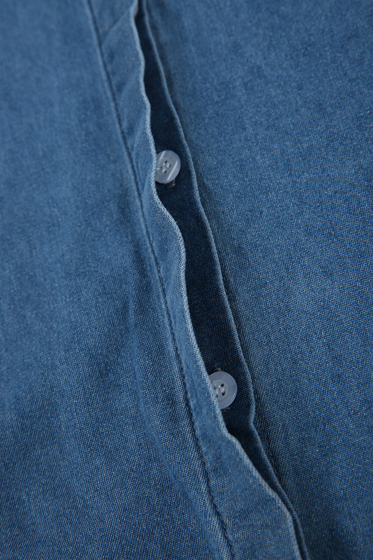 PureWear® - Übergroßes Midikleid mit Knopfleiste aus Chambray Denim