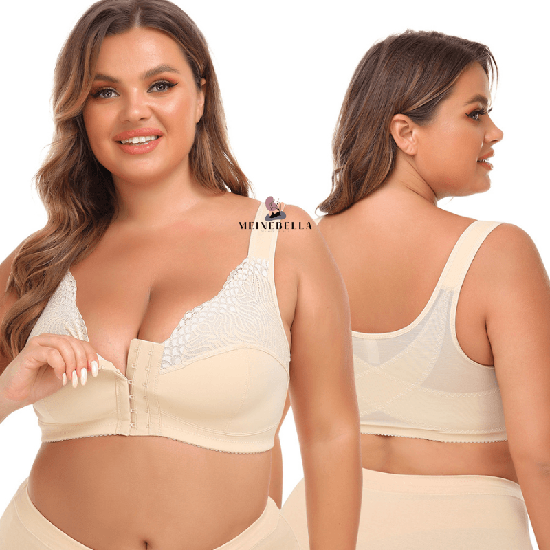 Meinebella™ Frontverschluss BH mit Spitze Ohne Bügel - LOVEZOE